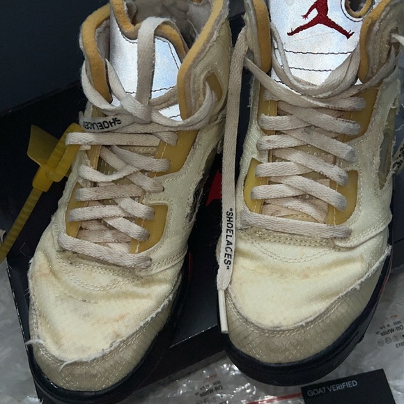 Jordan x offwhite preschool retro sneakers with extra laces - Picture 6 of 11